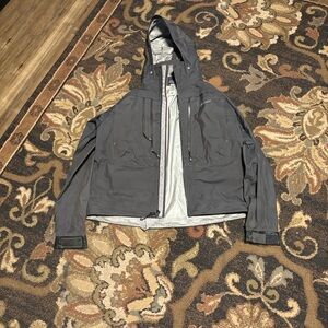 Patagonia Men's Dark Gray Hooded Raincoat